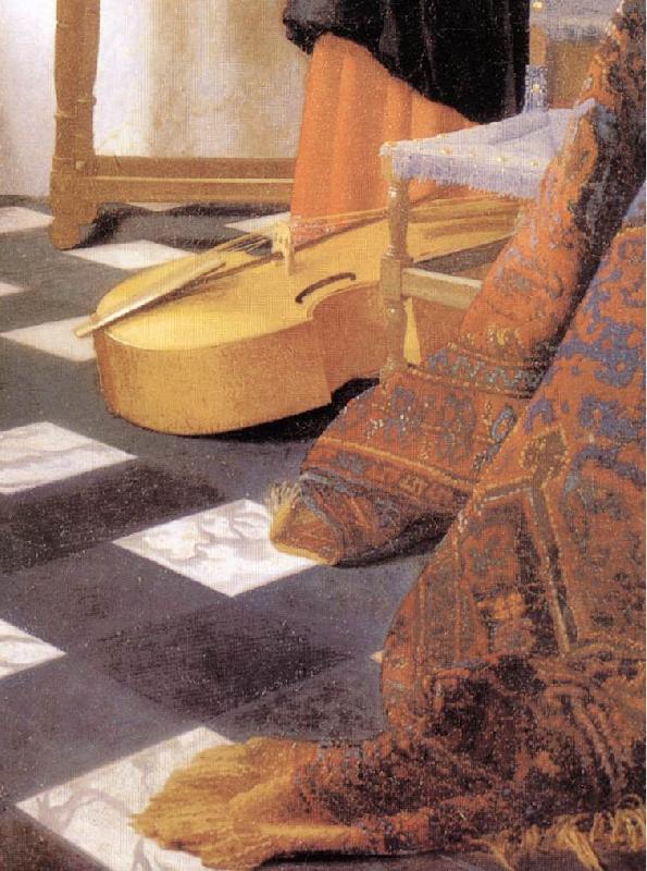 VERMEER VAN DELFT, Jan A Lady at the Virginals with a Gentleman (detail)  er china oil painting image